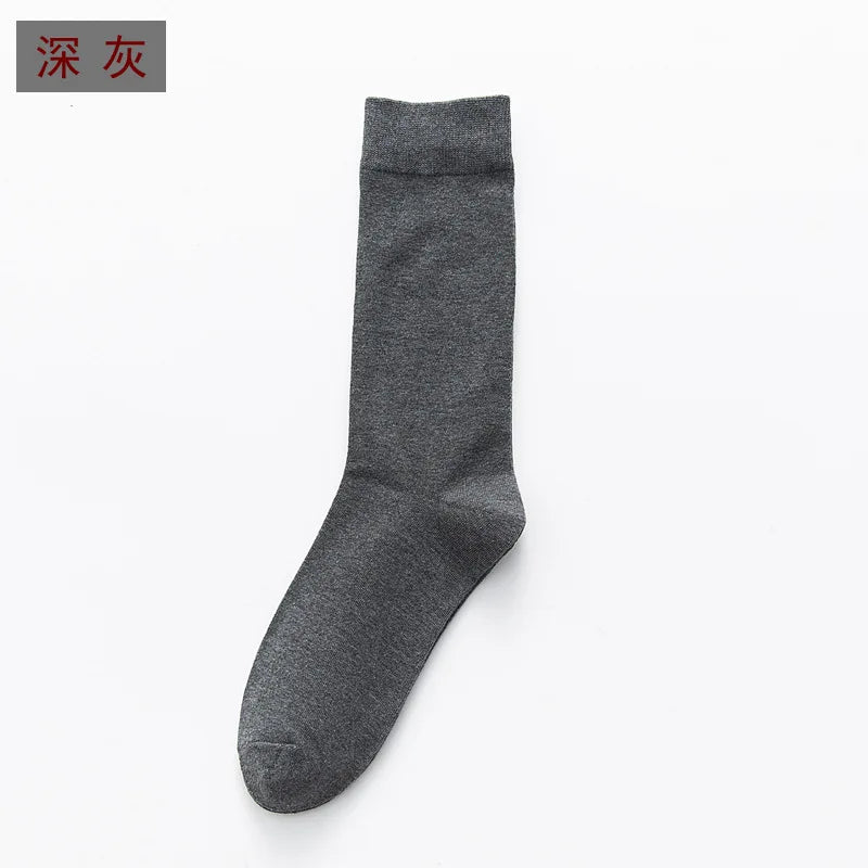 5Pairs New High Quality Business Casual Men Socks Black Men's Dress Long Socks Autumn Keep Warm Colorful Full Happy Socks Male