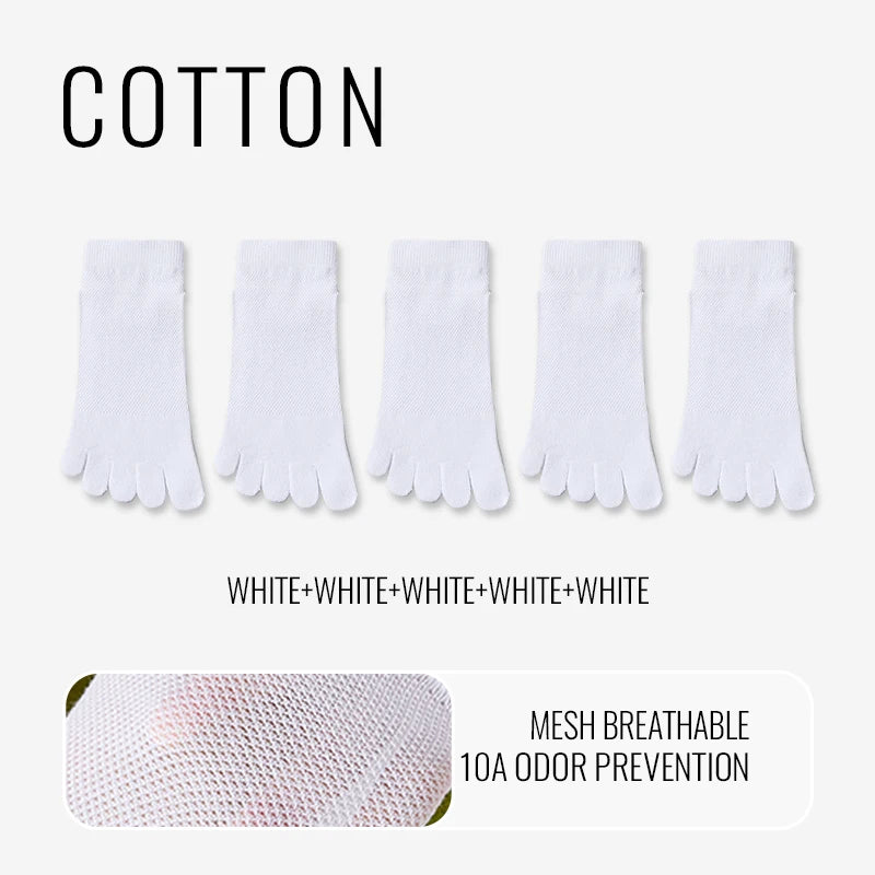 MiiOW Cotton Five Finger Short Sock Men Ankle Spilt Toe Sock Summer Thin Sock Breathable Mesh Sweat Absorbent Antibacterial Soc