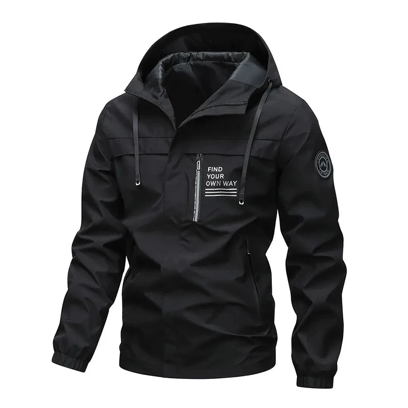 Leisure Man Spring Autumn Outdoors Motion Jacket New Fashion Windproof Coat 2024 Solid Versatile Hiking Ventilation Coat Man