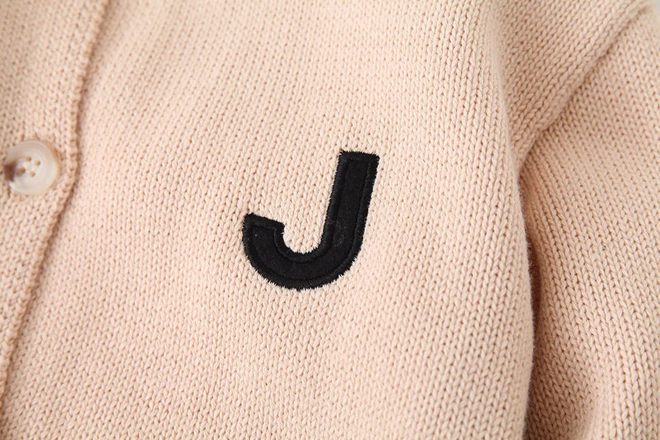 Autumn Kids Cardigan Sweaters Baby Girl Clothes Cartoon Letter Solid Cotton Sweater Boys Children Clothing Knitted Kids Sweaters