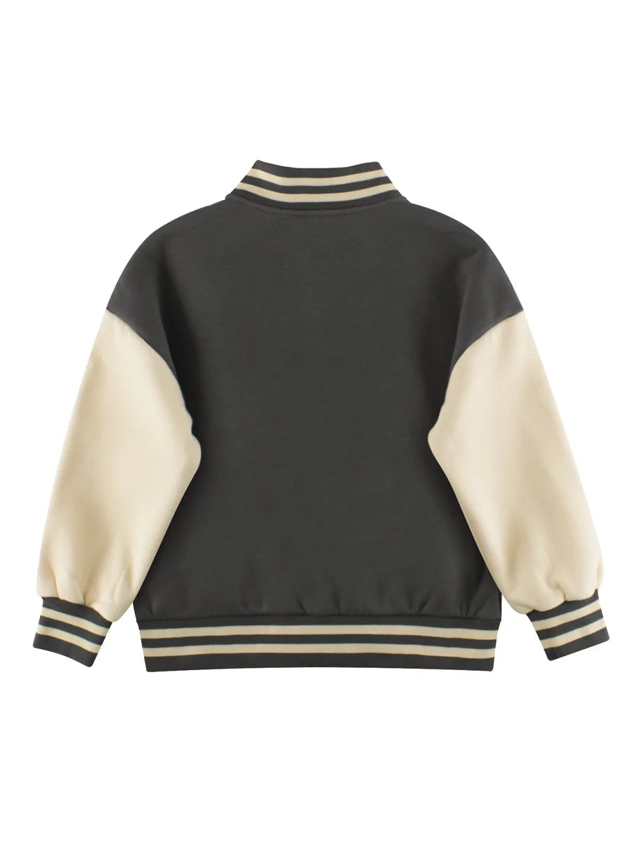 2024 Autumn Winter High Qualify Jacket for Boys Girls Fleece Cotton Zipper Casual Cartoon Baseball Capsule Coat Outerwear