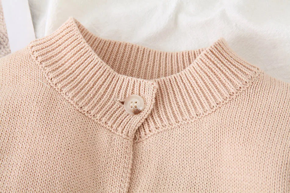 Autumn Kids Cardigan Sweaters Baby Girl Clothes Cartoon Letter Solid Cotton Sweater Boys Children Clothing Knitted Kids Sweaters
