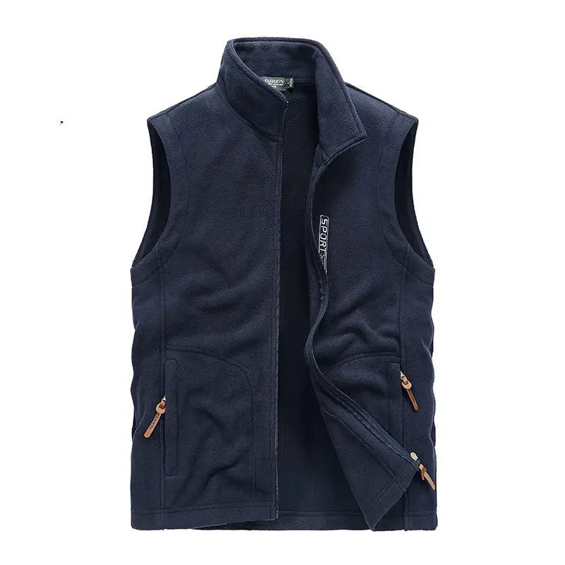 Men Autumn Winter Soft Shell Vest Jacket 2025 New Sleeveless Coat Men Fashion Multiple Pockets Casual Waistcoat Men Plus Size