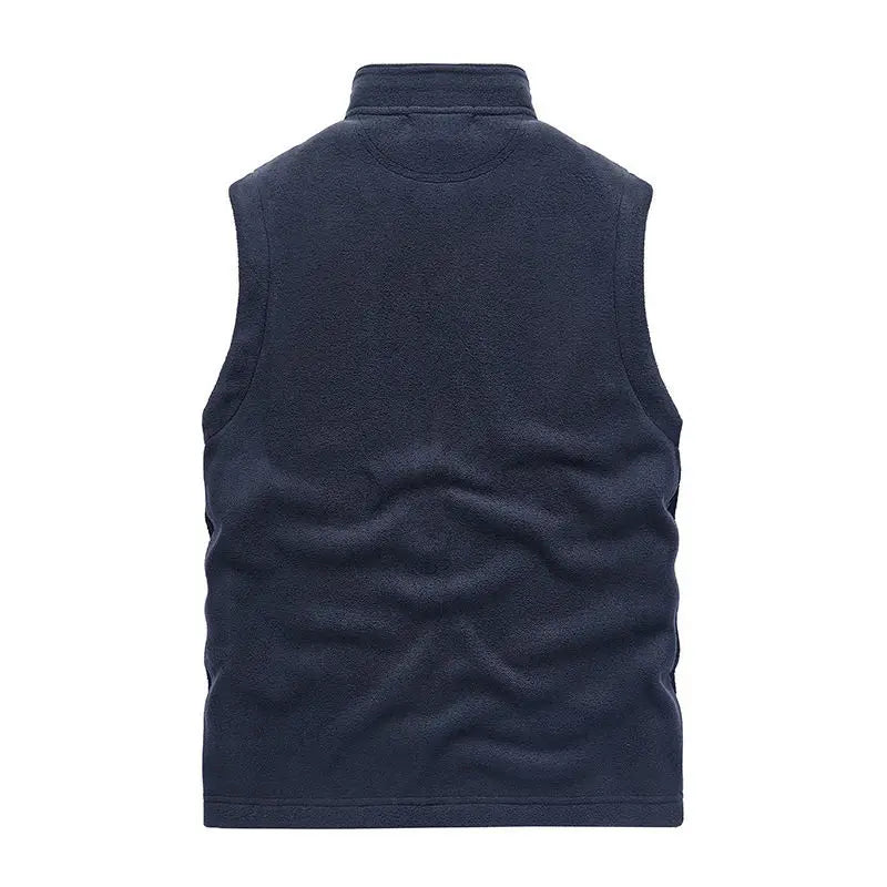 Men Autumn Winter Soft Shell Vest Jacket 2025 New Sleeveless Coat Men Fashion Multiple Pockets Casual Waistcoat Men Plus Size