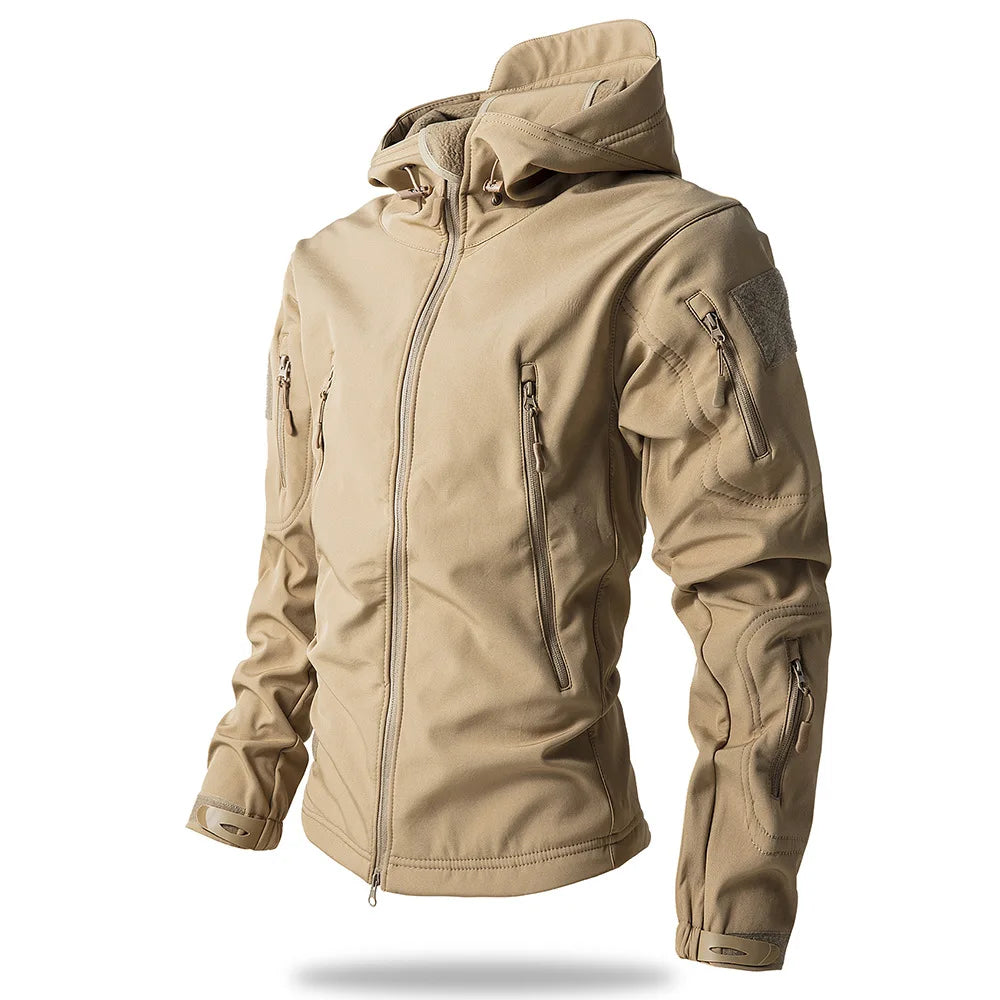 Men's Sharkskin Softshell Jacket Tactical Windproof Waterproof Jacket Men's Hooded CoatMen's Sports Waterproof Jacket 모터사이클 재킷