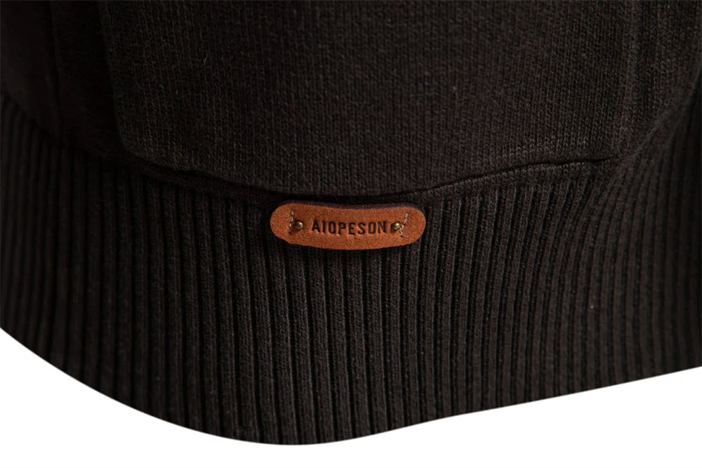 2023 New Winter Cotton Cardigan for Men Quality Mens Sweater Fashion Turn Down Collar Knitted Sweaters for Men