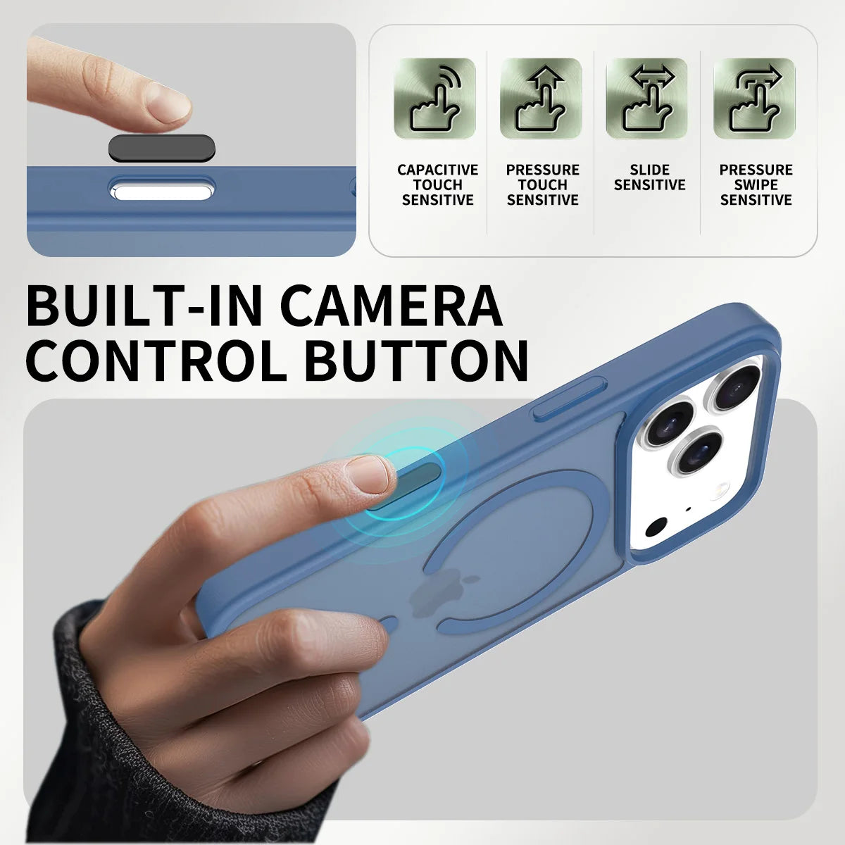 Fit iPhone 17 Pro Matte Case,Compatible with MagSafe Shockproof Protection Translucent Cover For iPhone 17 Air/17 Pro Max/17