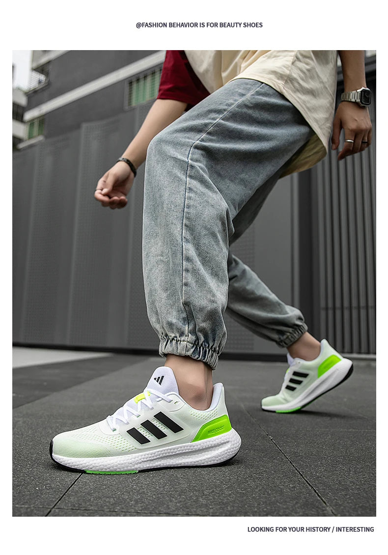 2025 New Summer Lightweight High Quality Three Bars Mesh Popcorn Sports Running Shoes Couple Style36-45 Breathable Comfortable