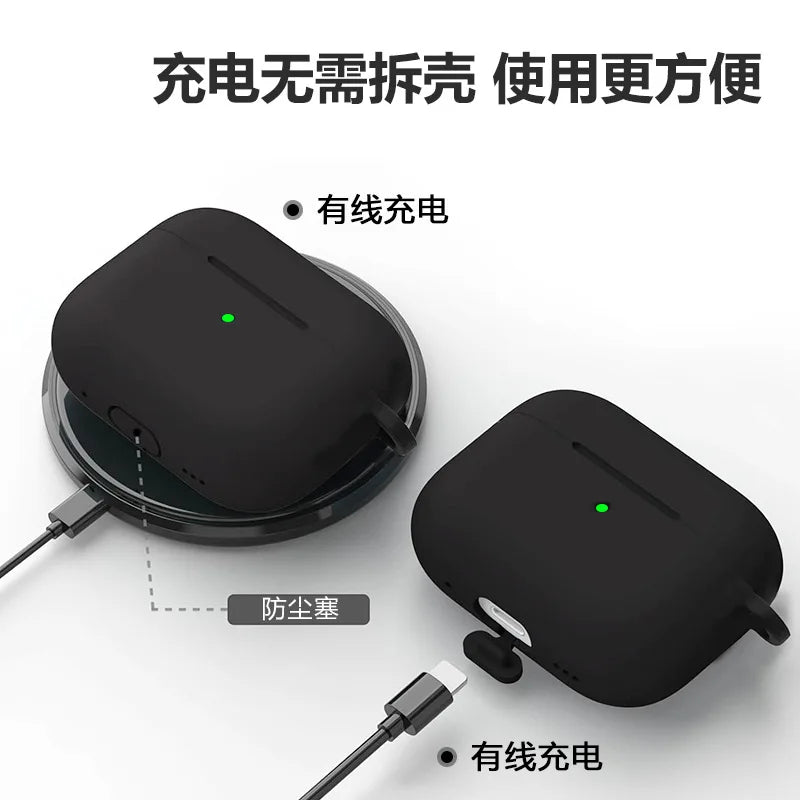for AirPods Pro 3 Case Cover 2025 with Lanyard Soft Skin Silicone Protective Shockproof Case For AirPods Pro 3 Case Accessories