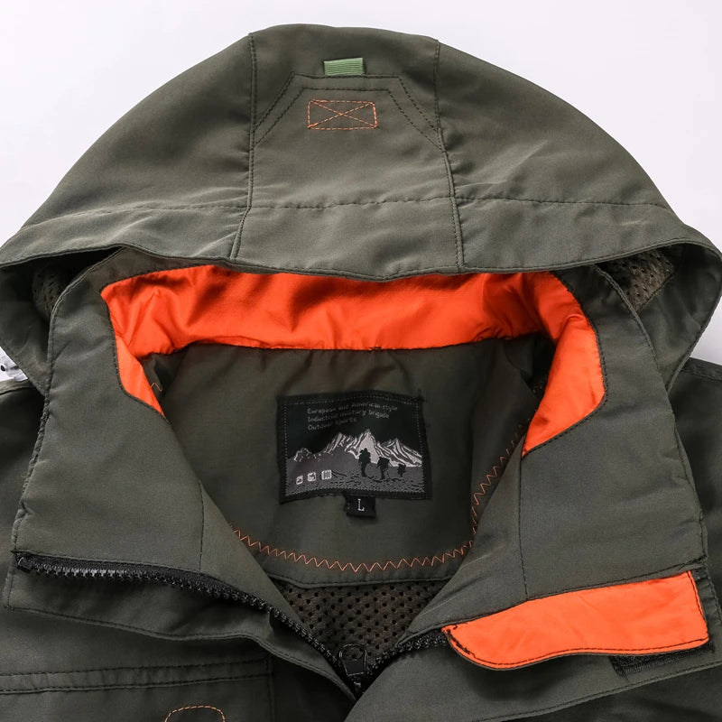 Men's 2023 Autumn Winter New Tactical Jacket Men Outdoor Camping Wear Resistant Coat Men Breathable Sweat Absorption Jackets Men