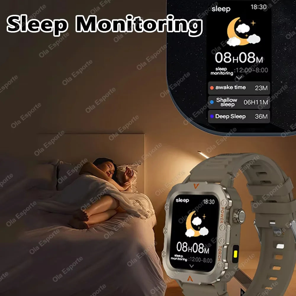 2025 New Millitary GPS Position 1.73"Smart Watch Men 3ATM Waterproof Compass Bluetooth Call Health Smartwatches 100+Sports Modes
