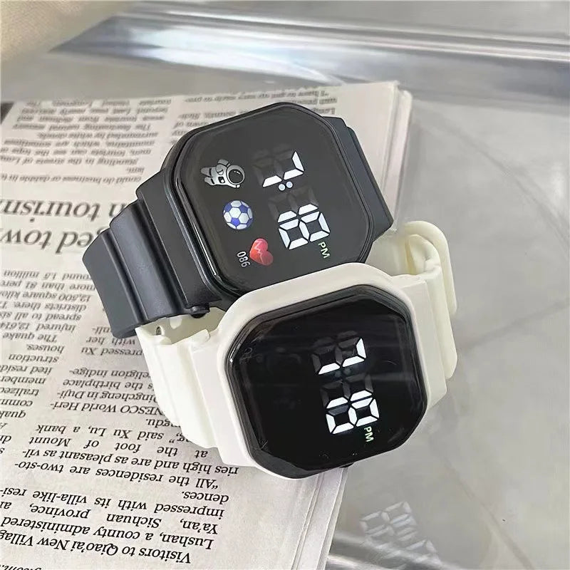 2025 LED Digital Watch For Kids Boys Sports Waterproof Watches Girls Silicone Digital Watch Casual Childrens Electronic Reloj