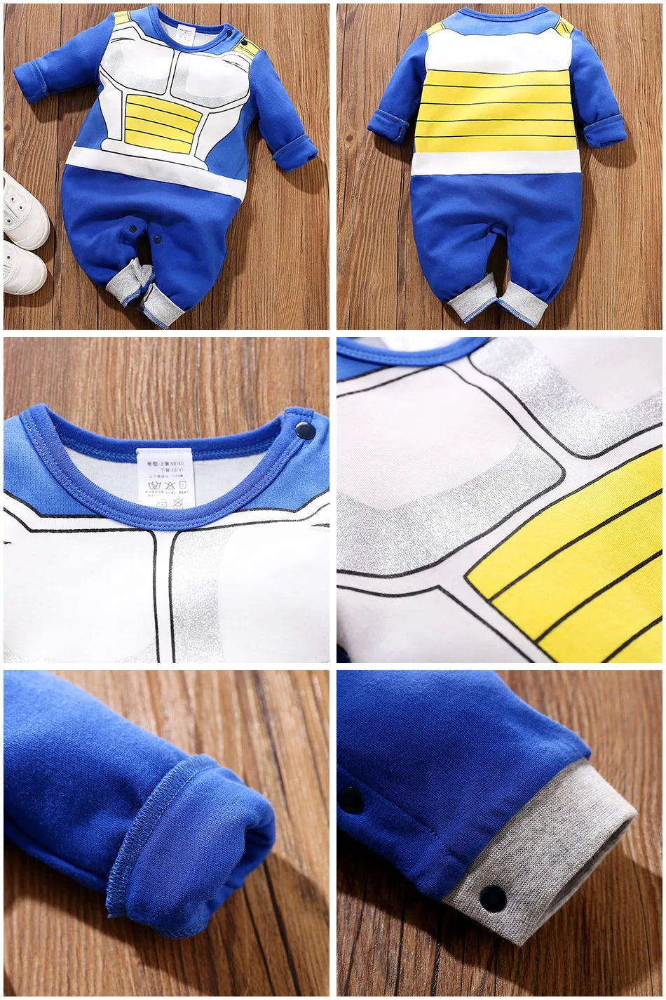 Baby Anime Clothes Vegeta Rompers Newborn Kuririn Roshi Training Outfit Infant Kids Halloween Cartoon Cosplay Costume Jumpsuit