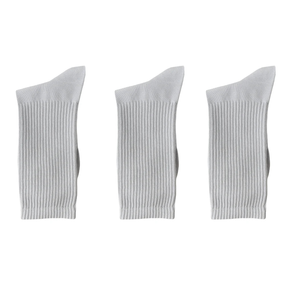 Men's High Quality Business Pure Cotton Socks Solid Color Fashion Casual Long Socks Harajuku Retro Wear-resistant Sports Socks