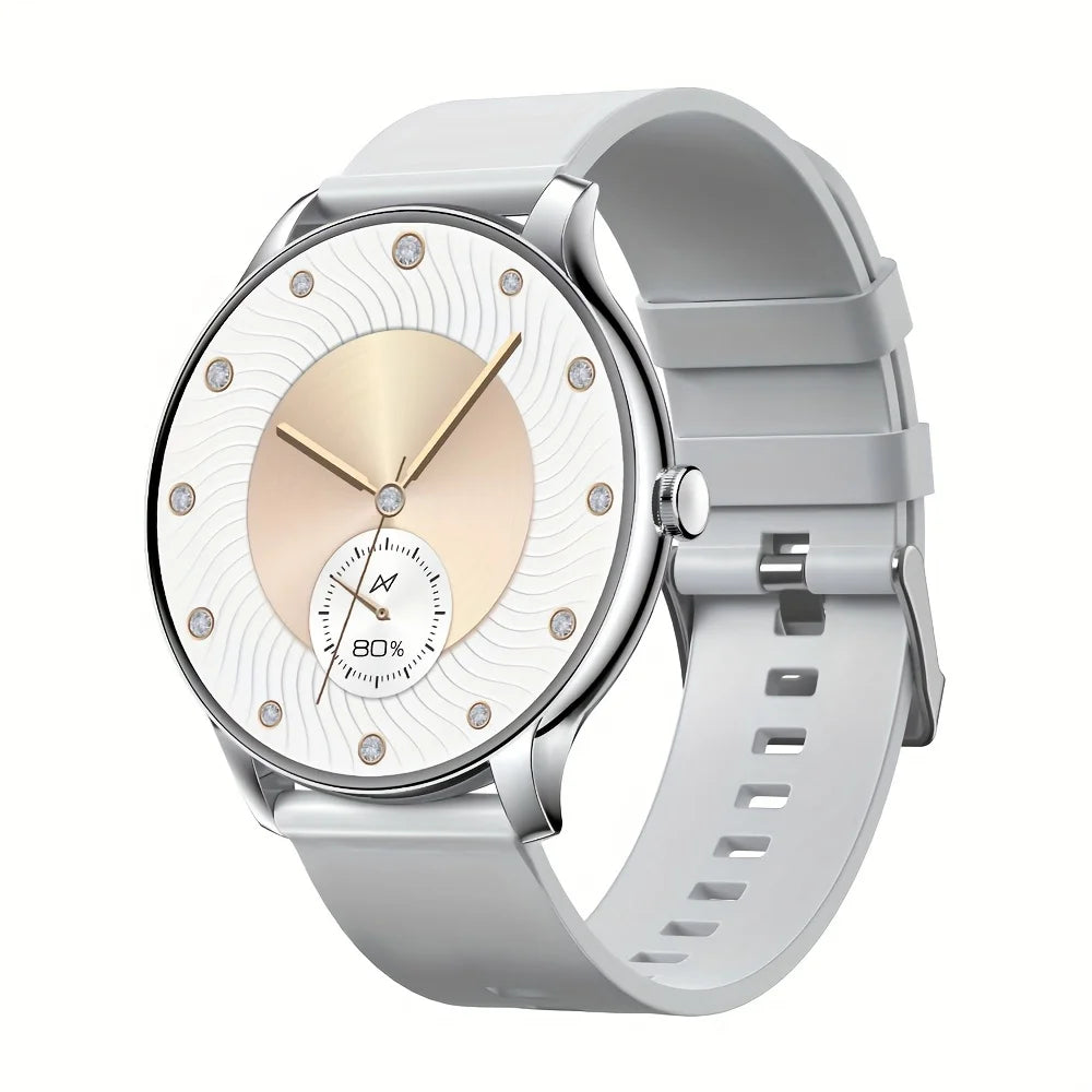 LAXASFIT New Smart Watch Men's Full Touch Screen Sports & Fitness Watch Bluetooth Talk Ladies Smart Watch for Android iOS