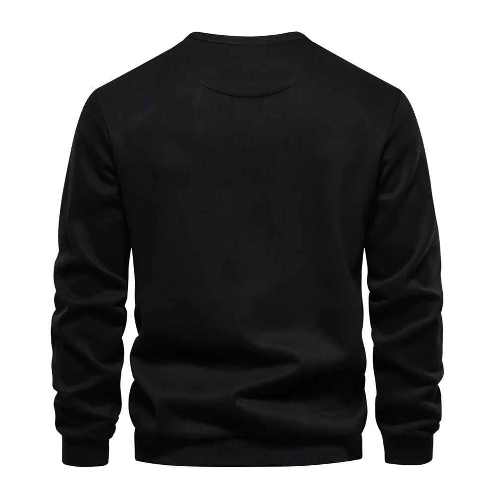 AIOPESON High Quality Cotton Sweatshirt for Men Zipper Pocket Mens Sweatshirts Casual Sport Men Clothing Pullover Men