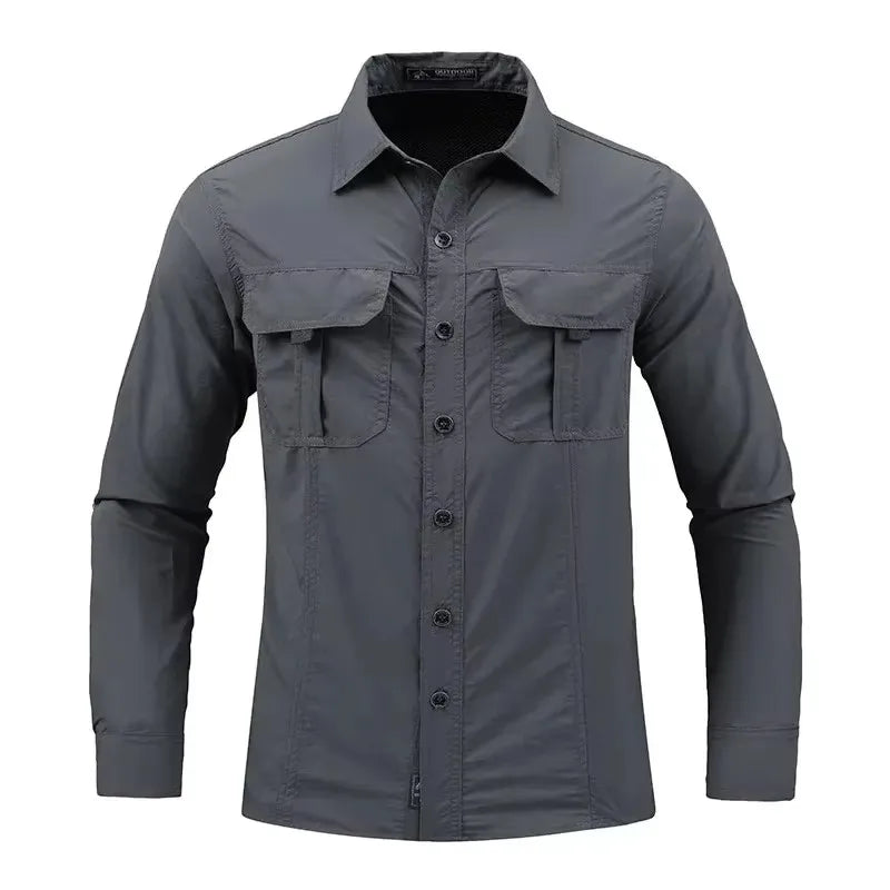 Spring and Autumn Men's New Style Lightweight Breathable shirt tactical multifunctional shirt outdoor long sleeved work shirts