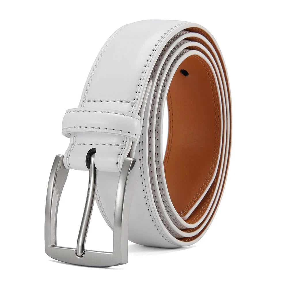 Men's Leather Belt Needle Buckle Belt Trendy New Casual Genuine Leather LONG Large Belts Cowhide Men's Belt Plus Size Men Belts