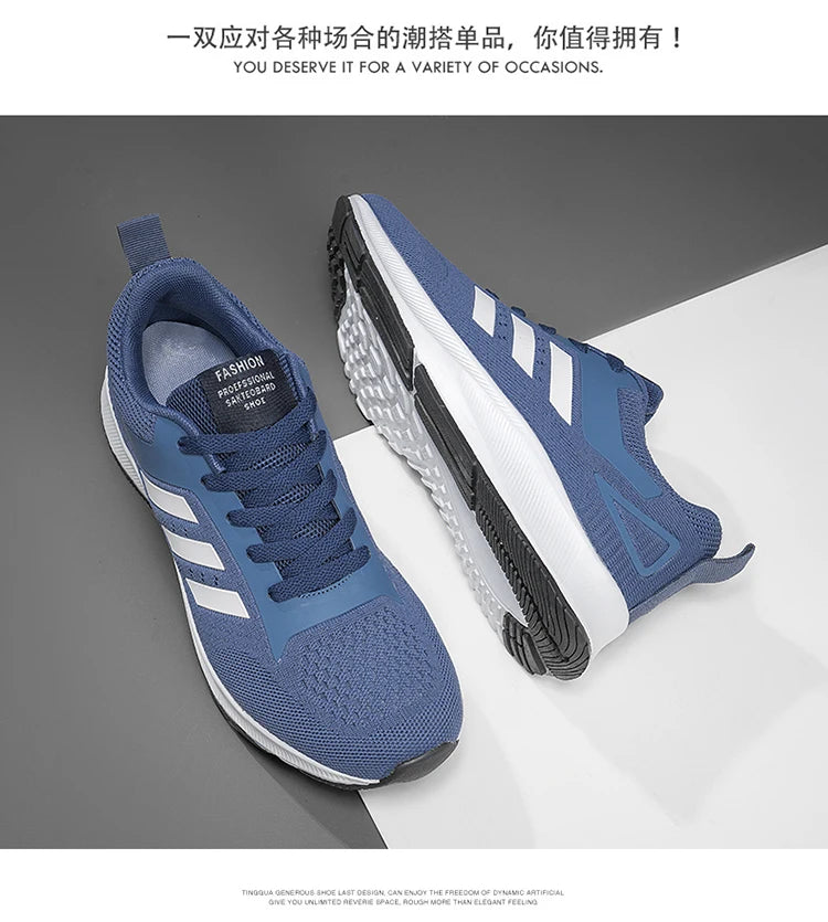 Shoes Men's 2025 Spring New Lightweight Non-slip Fashion Trend All-match Casual Soft Bottom Shock Absorption Running Sports