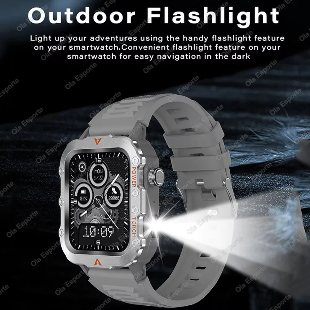 2025 New Millitary GPS Position 1.73"Smart Watch Men 3ATM Waterproof Compass Bluetooth Call Health Smartwatches 100+Sports Modes