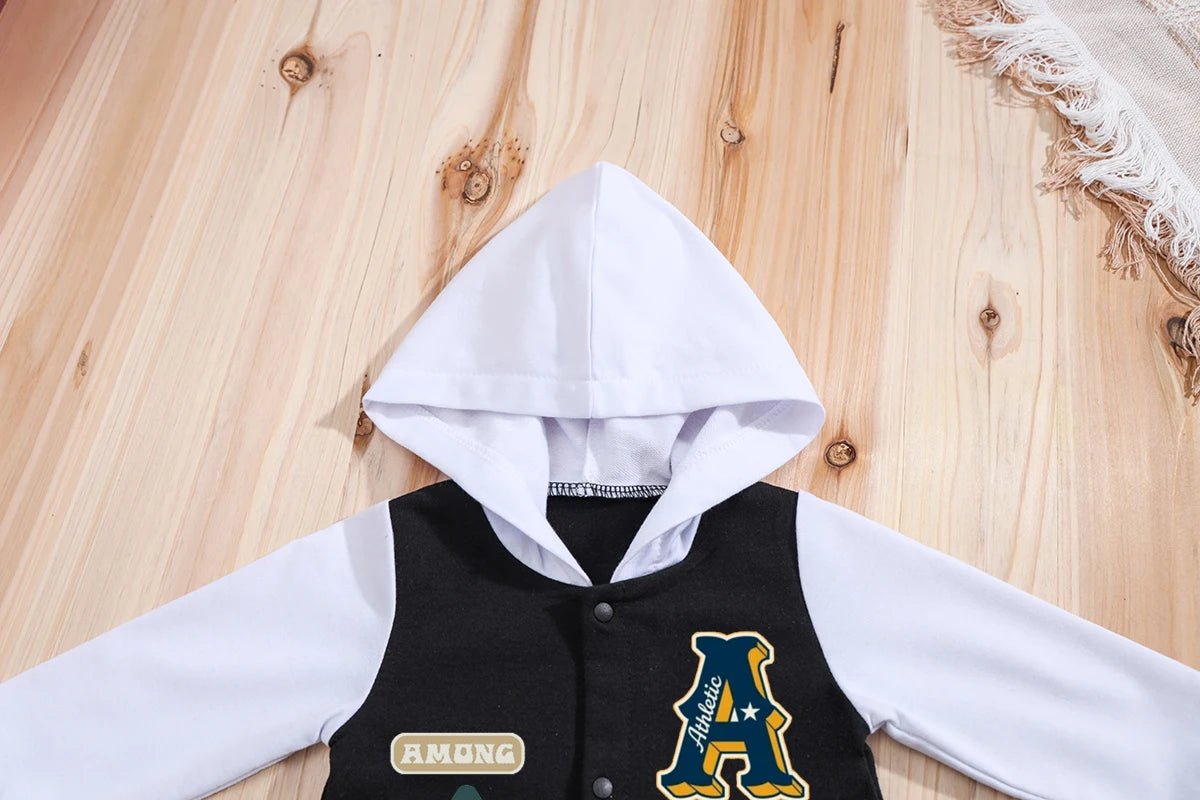 IURNXB Baby Boys Girls Romper Hooded Baseball Long Sleeve Infant Onesie Beach Outfits Newborn Sweatshirt Clothes Jumpsuit 0-18M