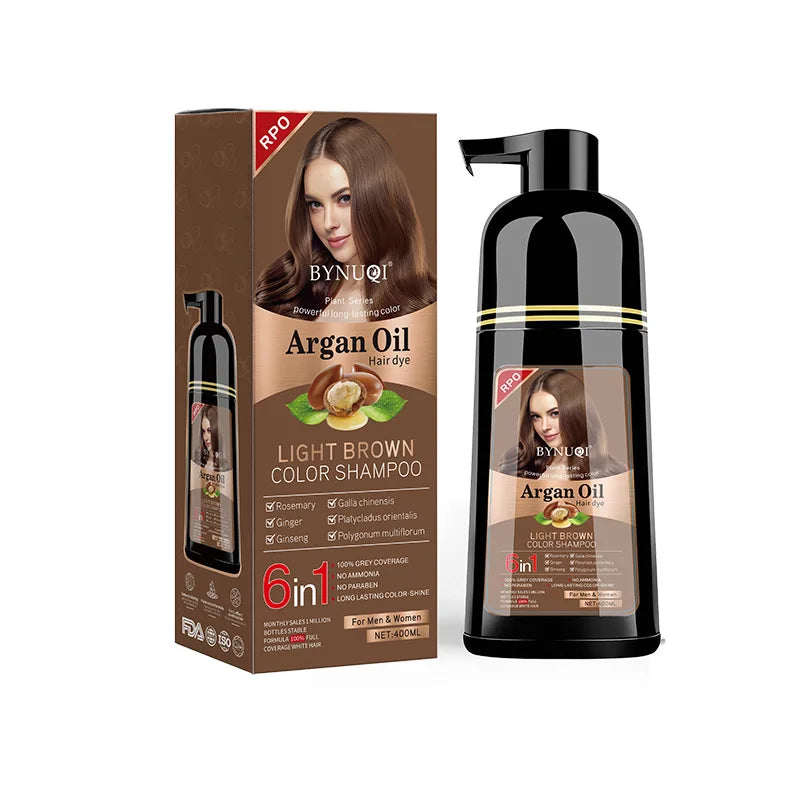 Hair Color Shampoo for Gray Hair 3 in 1 Black Hair Dye Shampoo for Women&Men Natural Herbal Safety Nourishing Hair Care Cream