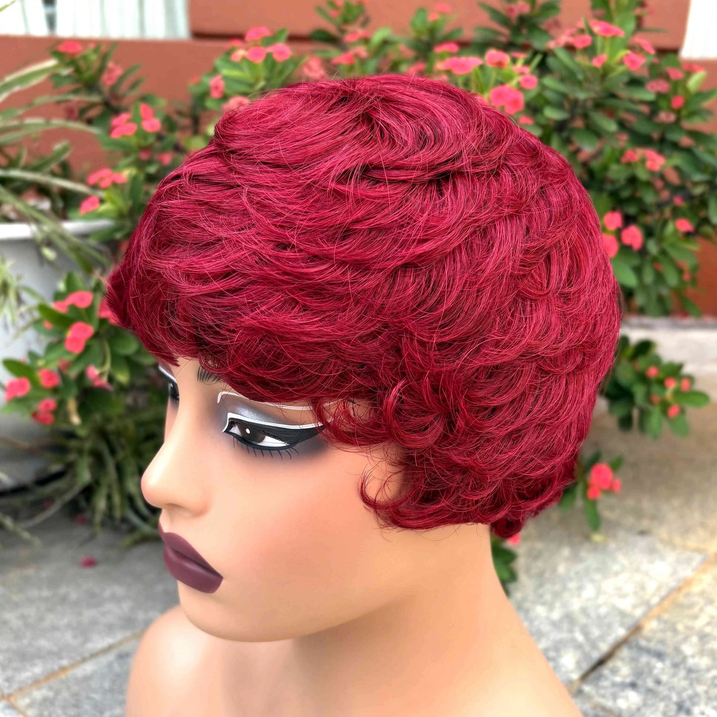 Short Full Machine Made Highlight Pixie Cut Wigs Human Hair Wigs Colored Bob Wig Brazilian Remy Hair Wigs for Black Women