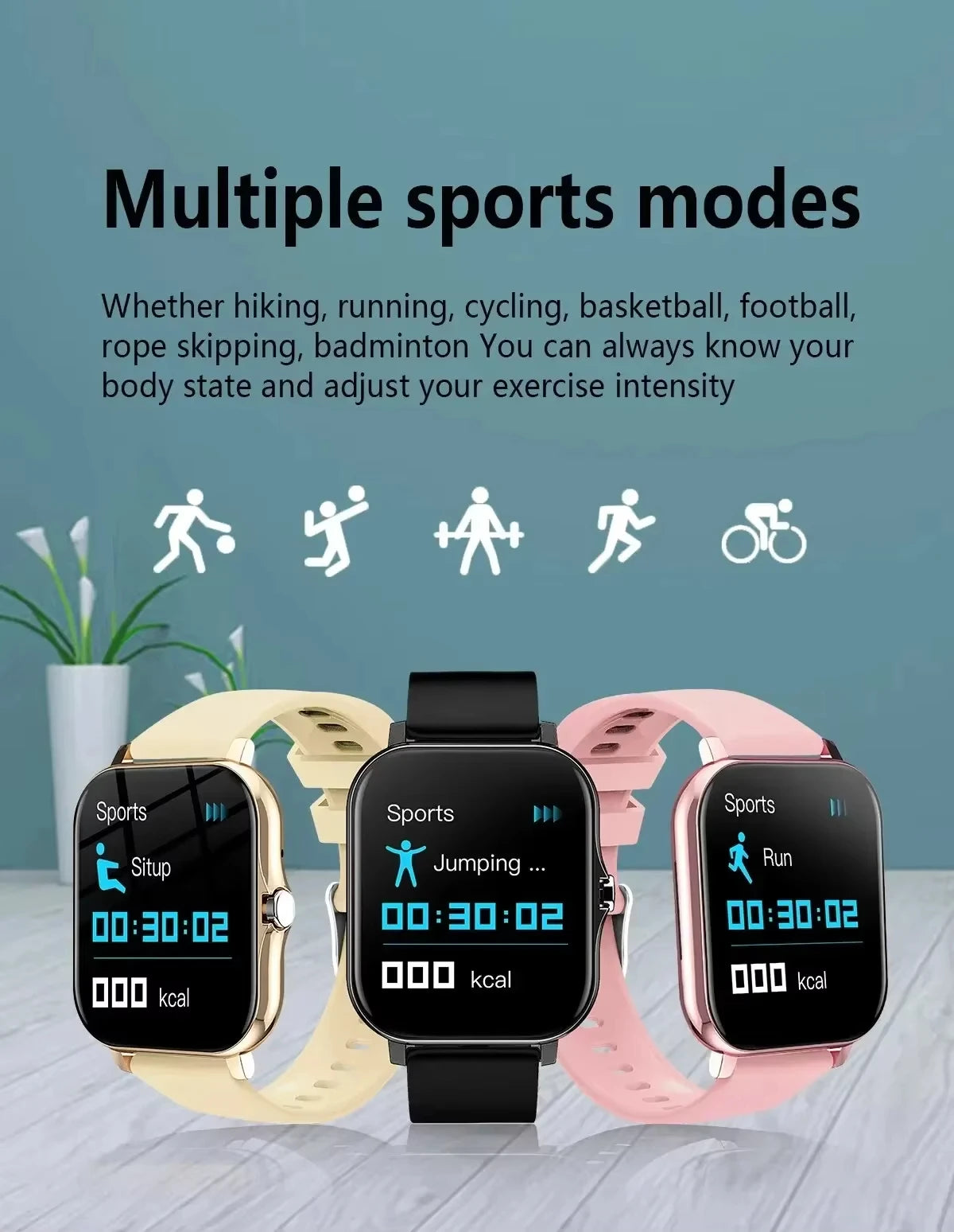 Xiaomi NEW Smart Watch Women Men Lady Gift Sport Fitness Watches Heart Rate Monitor Waterproof Smartwatch For Phones Android IOS