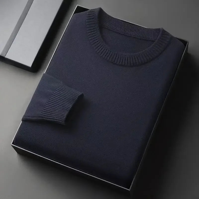 Men's Dress Crew Neck Sweater Slim Fit Lightweight Sweatshirts Knitted Pullover Streetwear Casual Fashion Long Sleeve Sweater