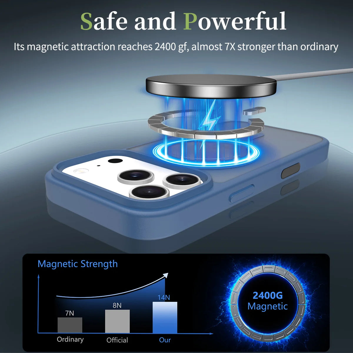 Fit iPhone 17 Pro Matte Case,Compatible with MagSafe Shockproof Protection Translucent Cover For iPhone 17 Air/17 Pro Max/17