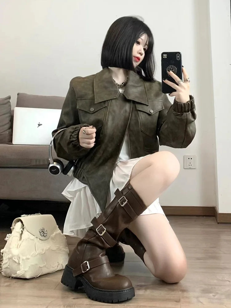 2025 New Women's Thi Heel Western Cowboy Knight Boots Winter over Knee Vintage Mermaid Long Tube Boots Faionable