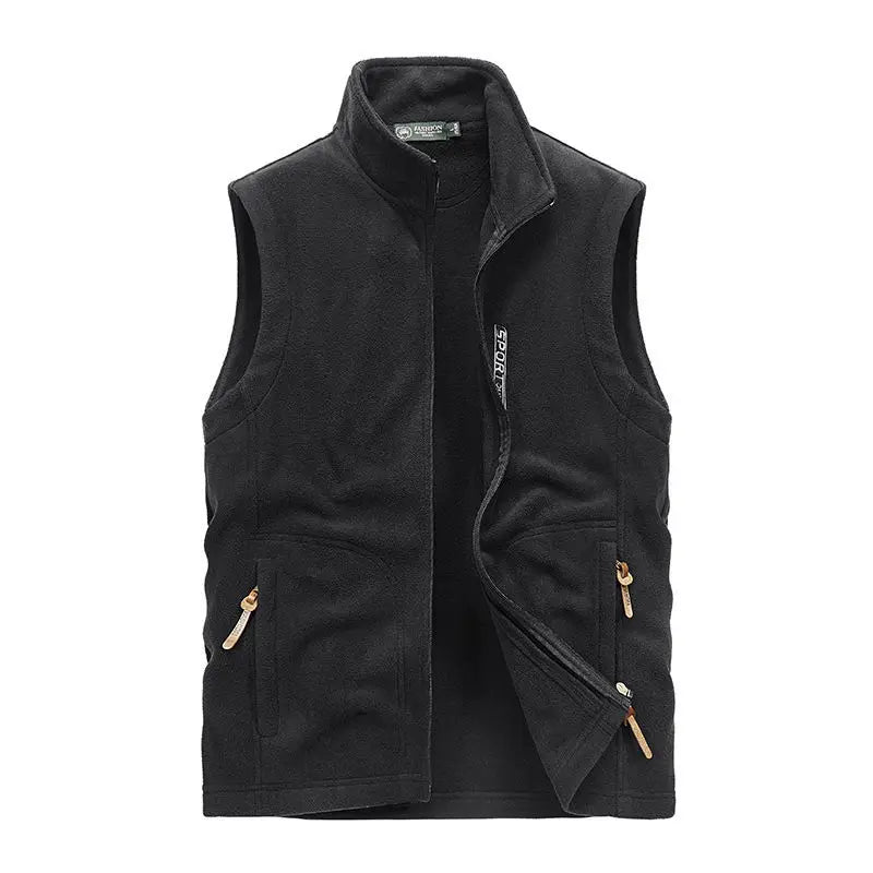 Men Autumn Winter Soft Shell Vest Jacket 2025 New Sleeveless Coat Men Fashion Multiple Pockets Casual Waistcoat Men Plus Size