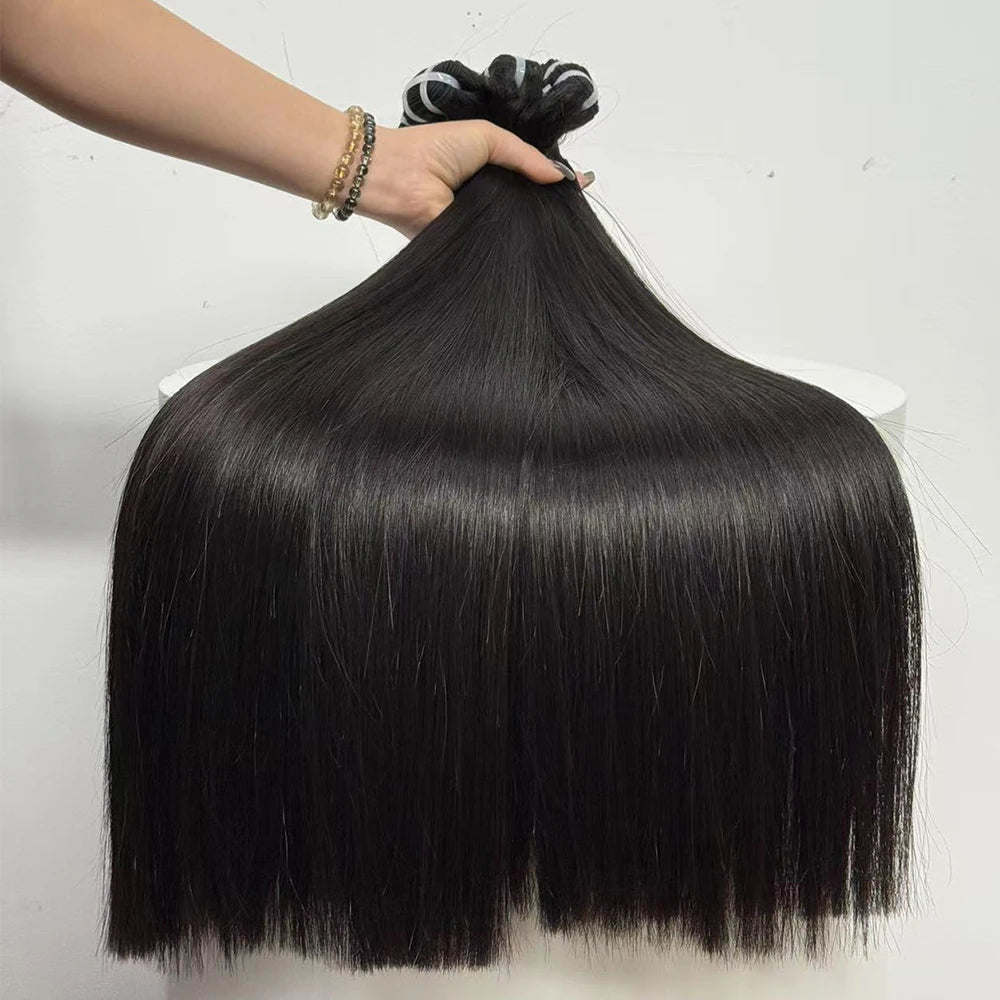 Bone Straight Bundles 16A Grade Double Drawn Vietnamese Human Hair Extensions Full Thick End Top Quality 100g/Bundle