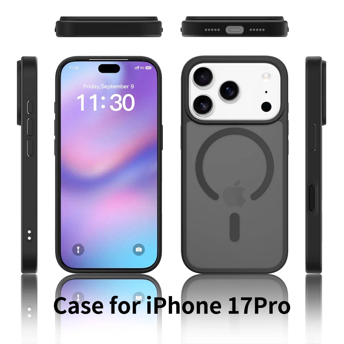 Fit iPhone 17 Pro Matte Case,Compatible with MagSafe Shockproof Protection Translucent Cover For iPhone 17 Air/17 Pro Max/17