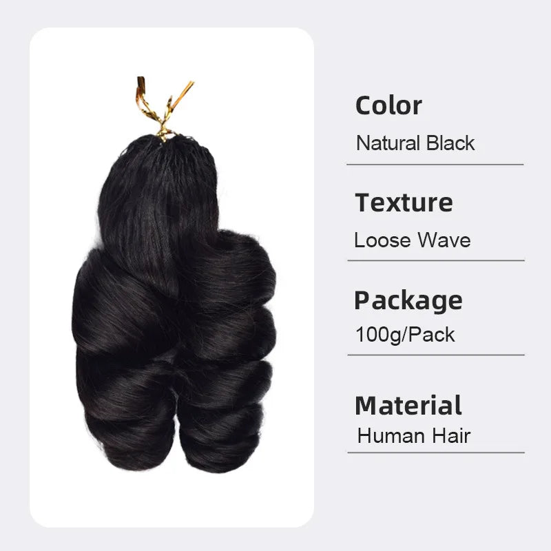 Crochet Knitted Hair Natural Color Multi Curvature Collection Human Hair Brazilian Virgin Remy Full Hand Weaving Natural Color