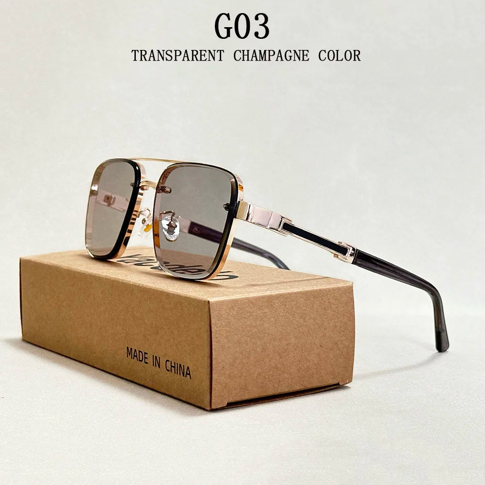 New Sunglasses For Men Luxury Fashion Glasses Sunscreen Square Sunglasses Women Trendy Vintage Gafas De Sol Hombre Zonnebril Su