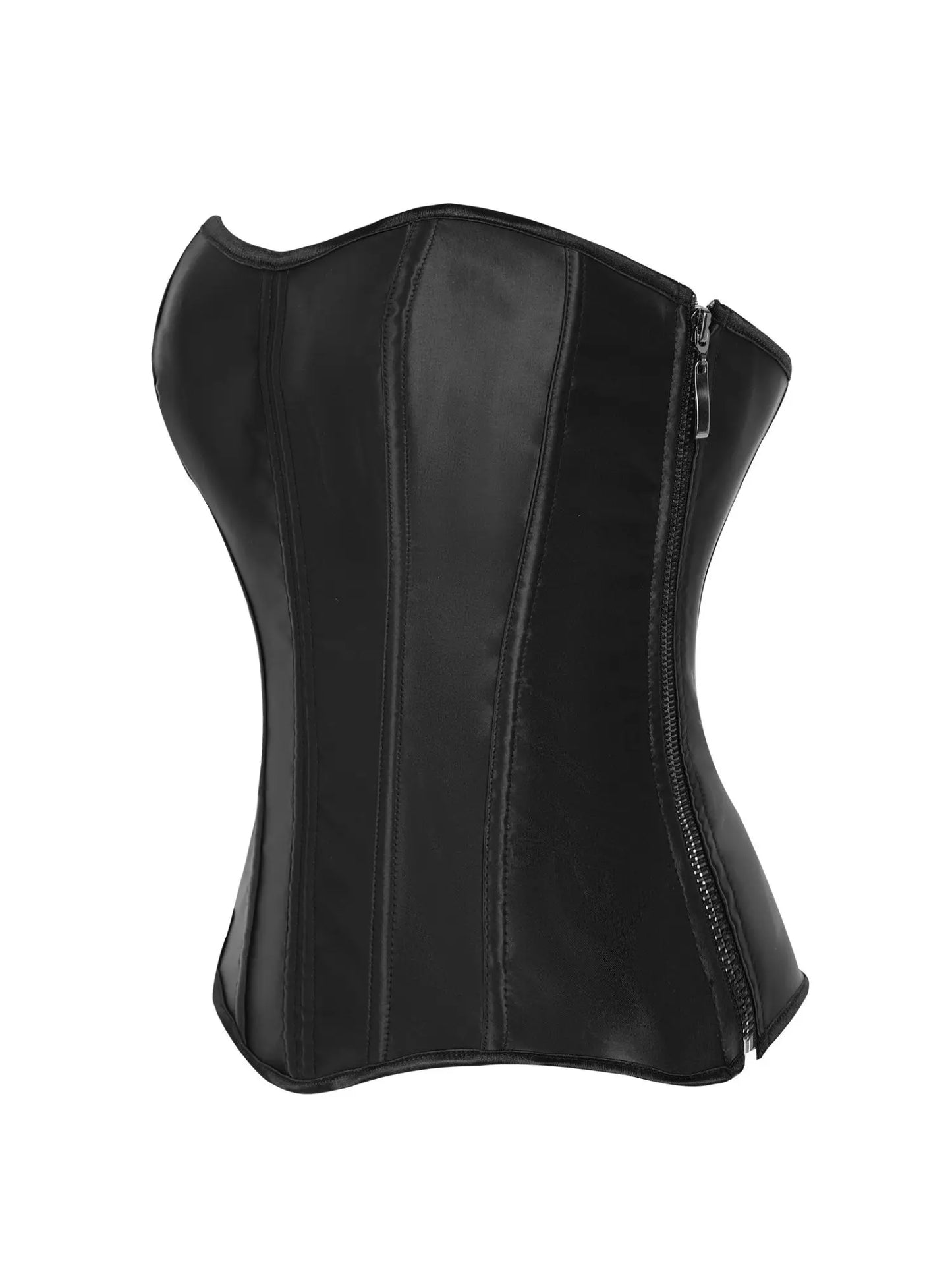 Black punk hot girl style strappy waist cinching bow corset for women shaping top