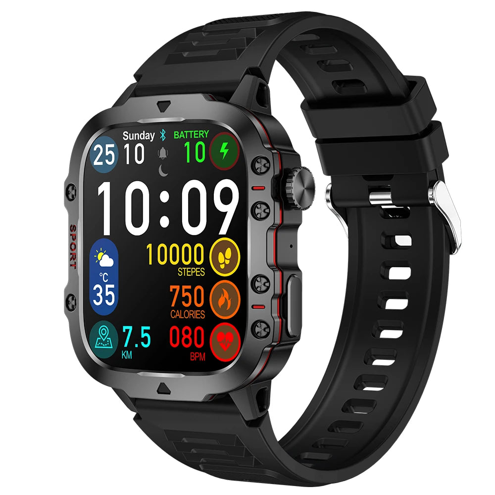 Military Men Smart Watch Bluetooth Call Fitness Clock Heart Monitor 3ATM Swim Waterproof Sport Smartwatch for Xiaomi iPhone 2025