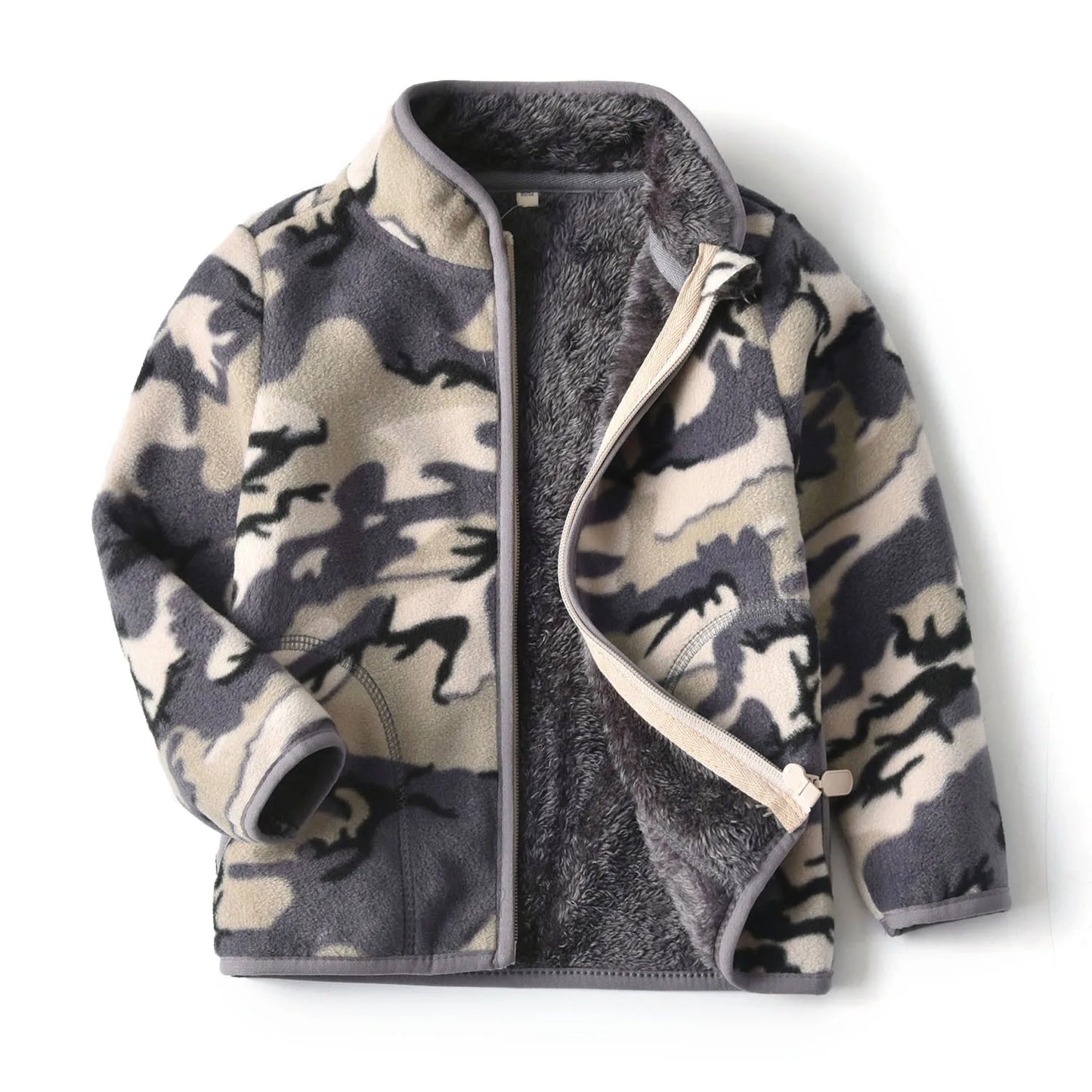 2-8T Children Jackets Outwears for Boys Girls Winter Autumn Fleece Zipper Cute Hot Selling Warm Thick Baby Coats Clothing