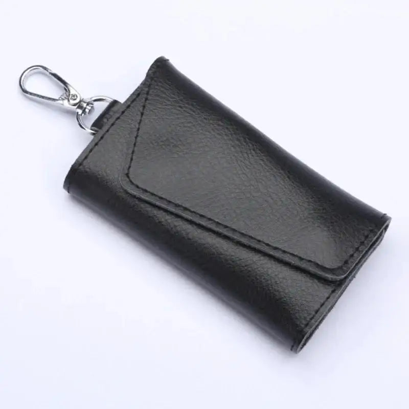 2025 New PU Leather Keychain Men Women Key Holder Organizer Pouch Cow Split Car Wallet Housekeeper Case Mini Card Bag