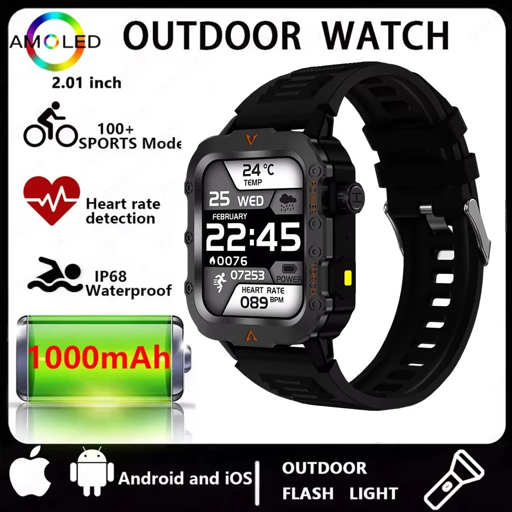 2025 New Millitary GPS Position 1.73"Smart Watch Men 3ATM Waterproof Compass Bluetooth Call Health Smartwatches 100+Sports Modes
