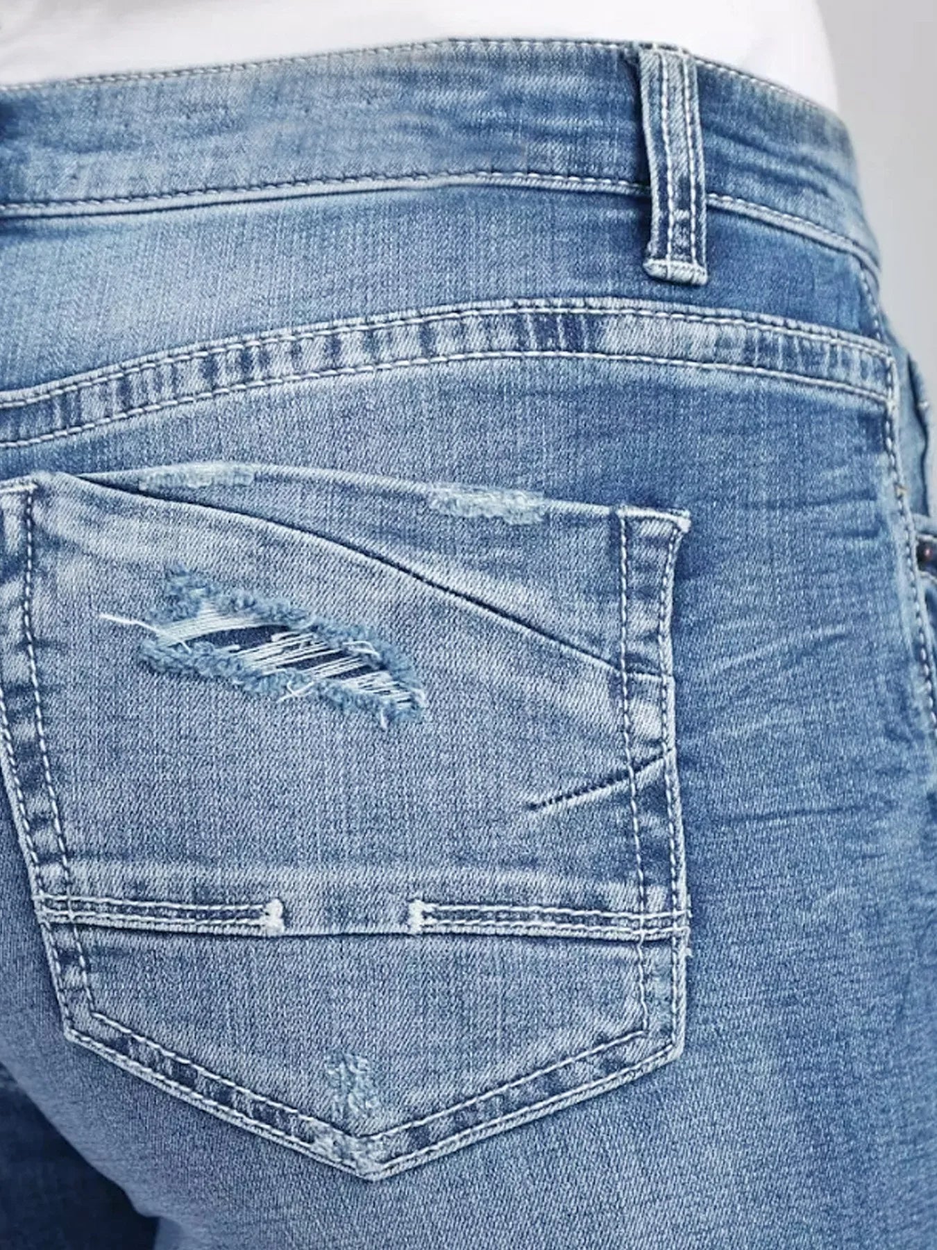 Women's pocket-breaking casual Bermuda Denim shorts