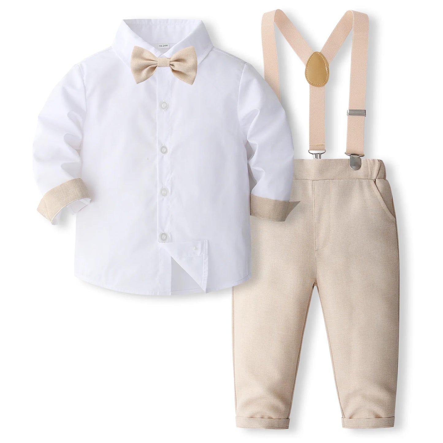 4PCS Gentleman Outfit for 1 2 3 4 5 6 Years Baby Boys Spring Autumn Kid Formal Birthday Party Costume Children's Long Sleeve Set