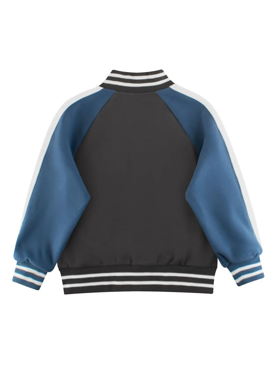 2024 Autumn Winter High Qualify Jacket for Boys Girls Fleece Cotton Zipper Casual Cartoon Baseball Capsule Coat Outerwear
