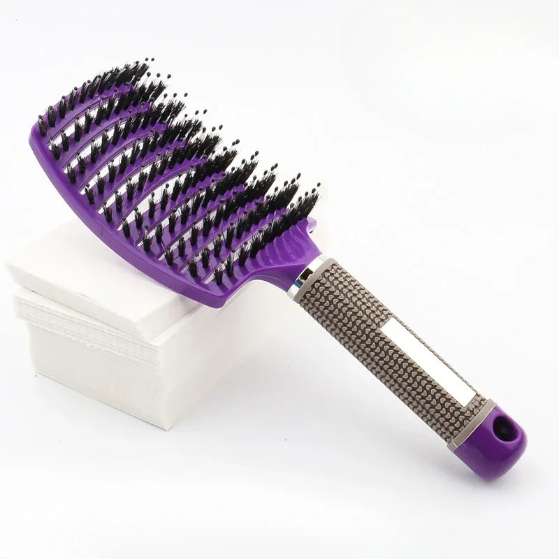 Hair Brush Scalp Massage Combs Hair brush Bristle Nylon Wet Curly Detangle Hair Brush for Salon Hairdressing Styling Tools