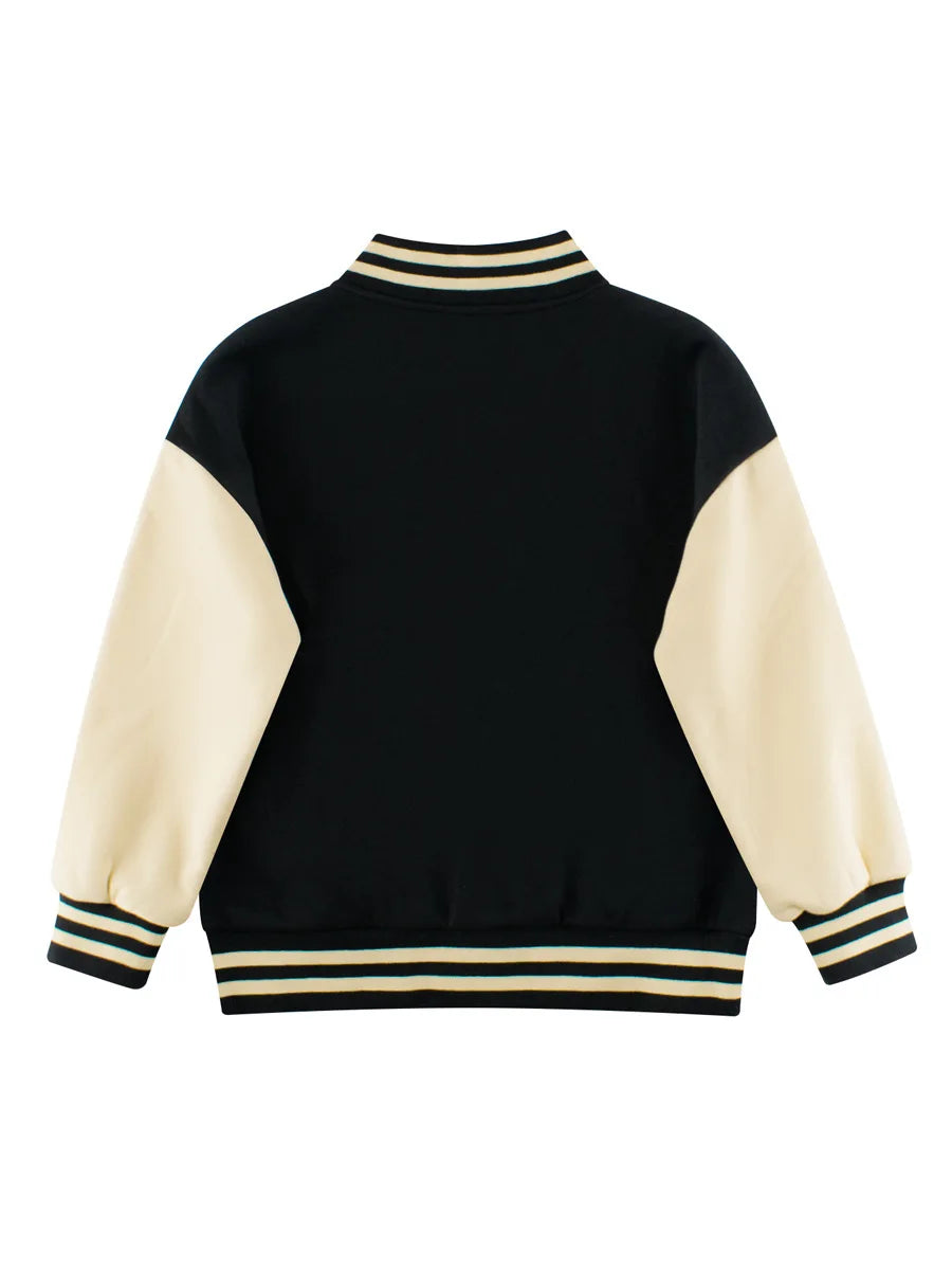 2024 Autumn Winter High Qualify Jacket for Boys Girls Fleece Cotton Zipper Casual Cartoon Baseball Capsule Coat Outerwear