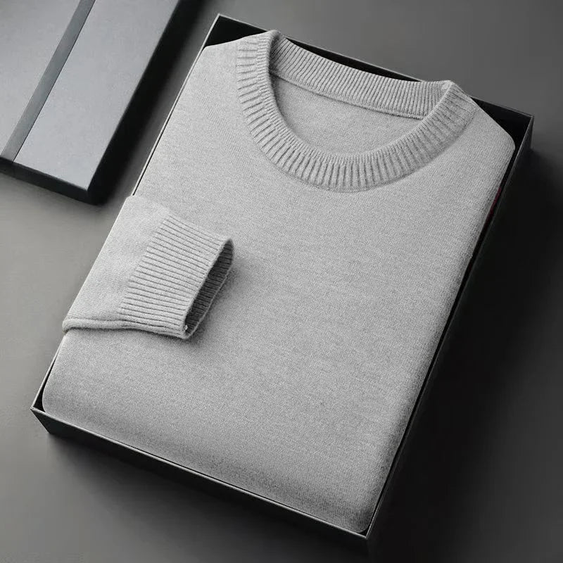 Men's Dress Crew Neck Sweater Slim Fit Lightweight Sweatshirts Knitted Pullover Streetwear Casual Fashion Long Sleeve Sweater