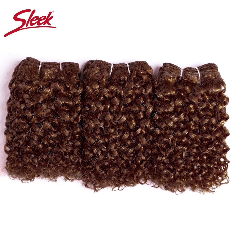 Sleek Indian Jerry Curly P1B/30# P4/30# Human Hair Double Drawn Red 99J Brown 2# Burg# 30# Remy Bundles Hair Extension 3Pcs Lot