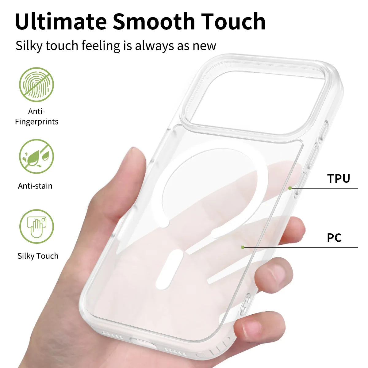Fit iPhone 17 Pro Matte Case,Compatible with MagSafe Shockproof Protection Translucent Cover For iPhone 17 Air/17 Pro Max/17