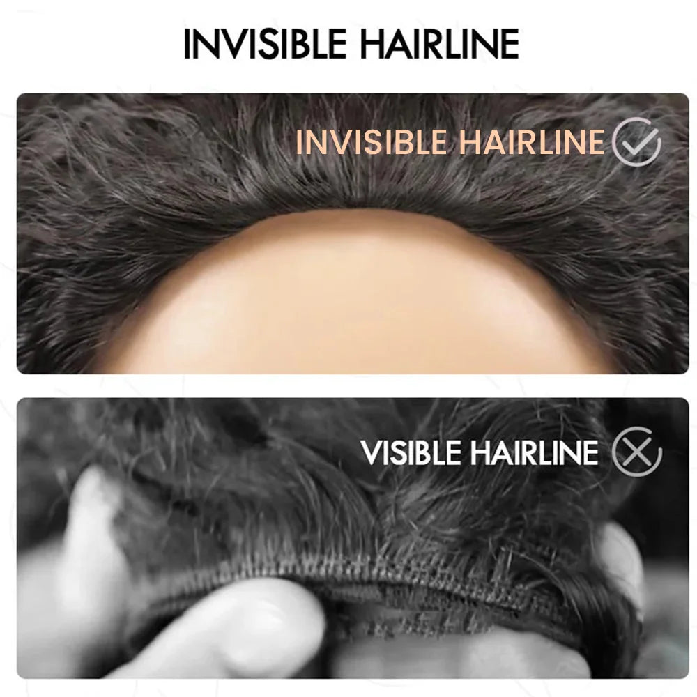 Auburn Brown Color 3 IN 1 Kinky Curly Half Wig Human Hair Clip-in Upgrade Glueless Wig Machine Made Invisible Hairline